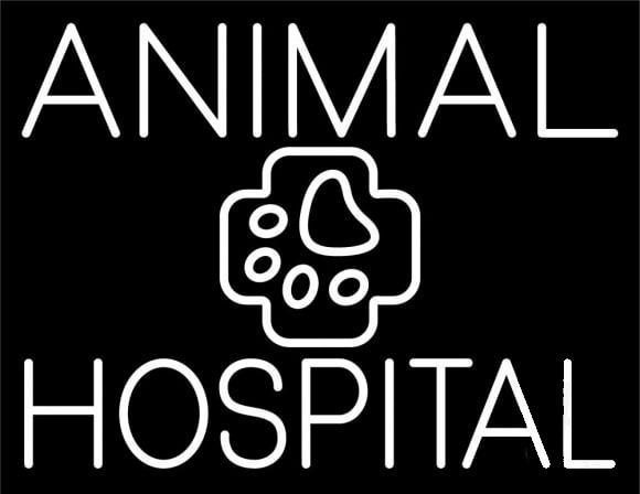 Animal Hospital Paw Neon Sign